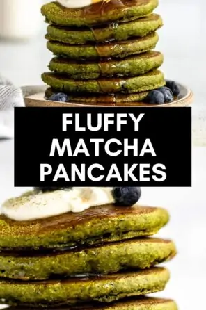 fluffy matcha pancakes
