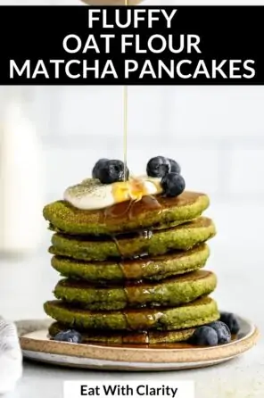 oat flour matcha pancakes