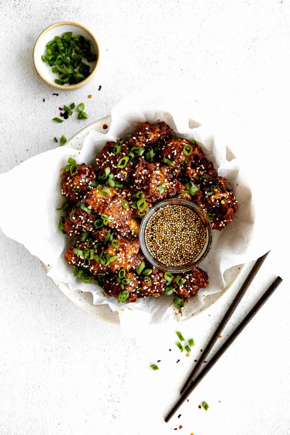 final recipe in a bowl with sesame seeds