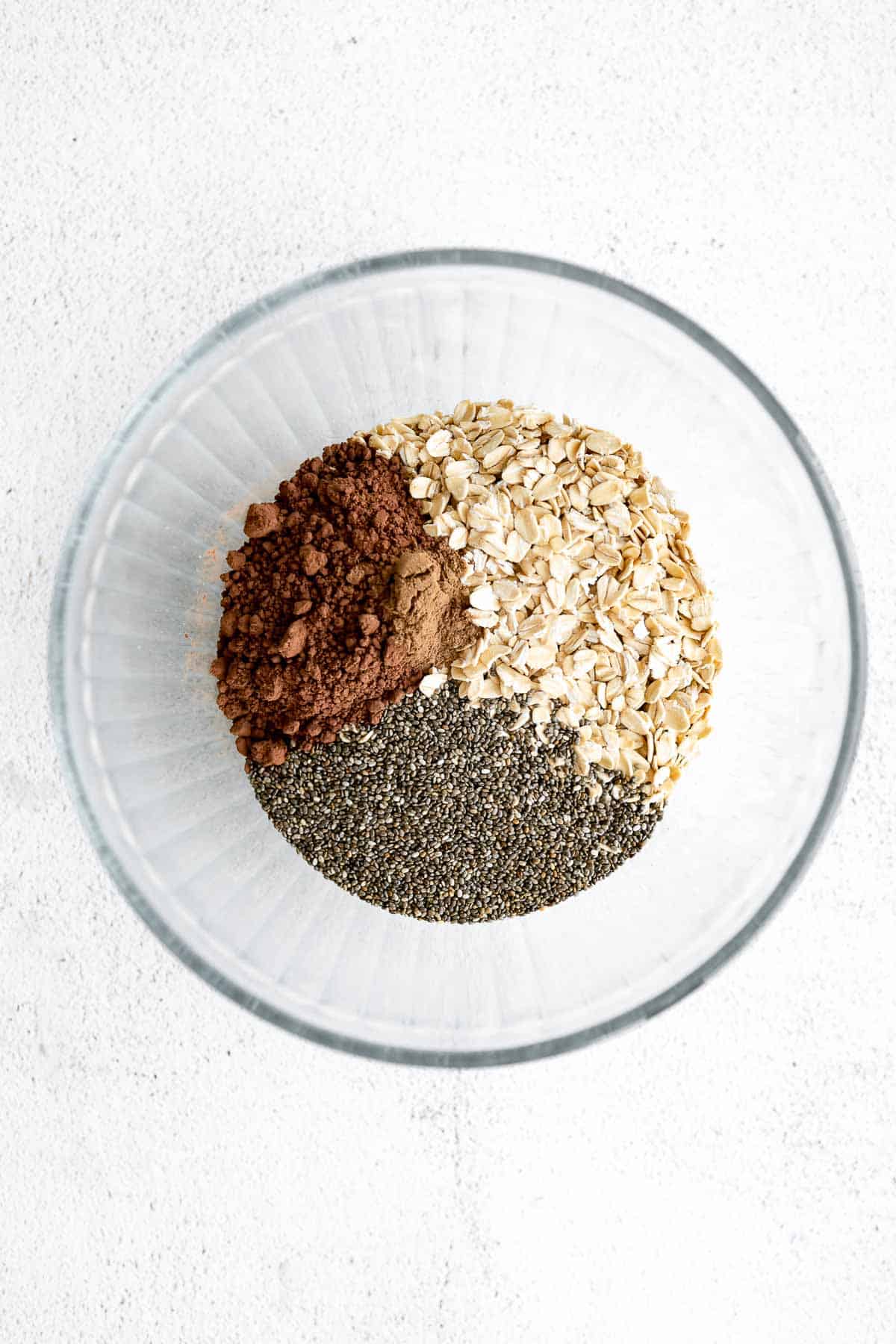 dry ingredients in a glass bowl