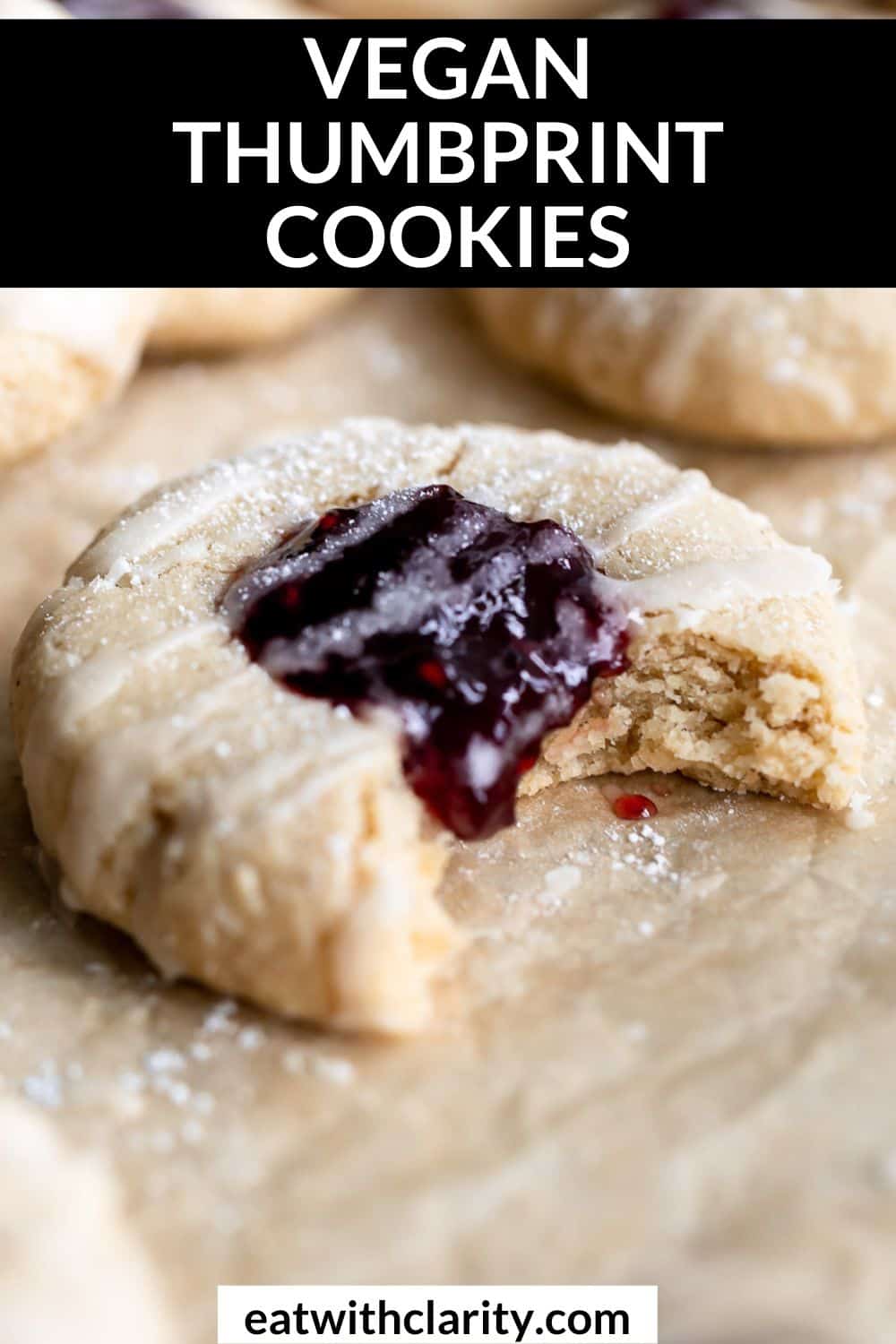 Vegan Raspberry Thumbprint Cookies - Eat With Clarity