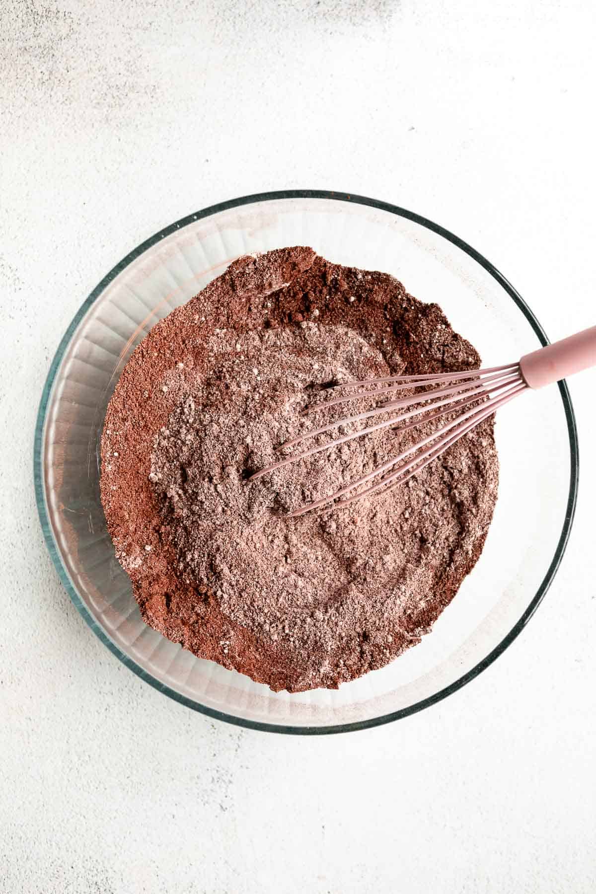dry ingredients whisked together in a bowl