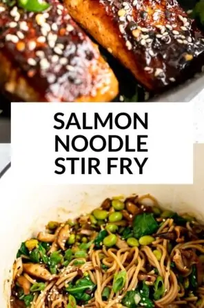salmon stir fry with noodles
