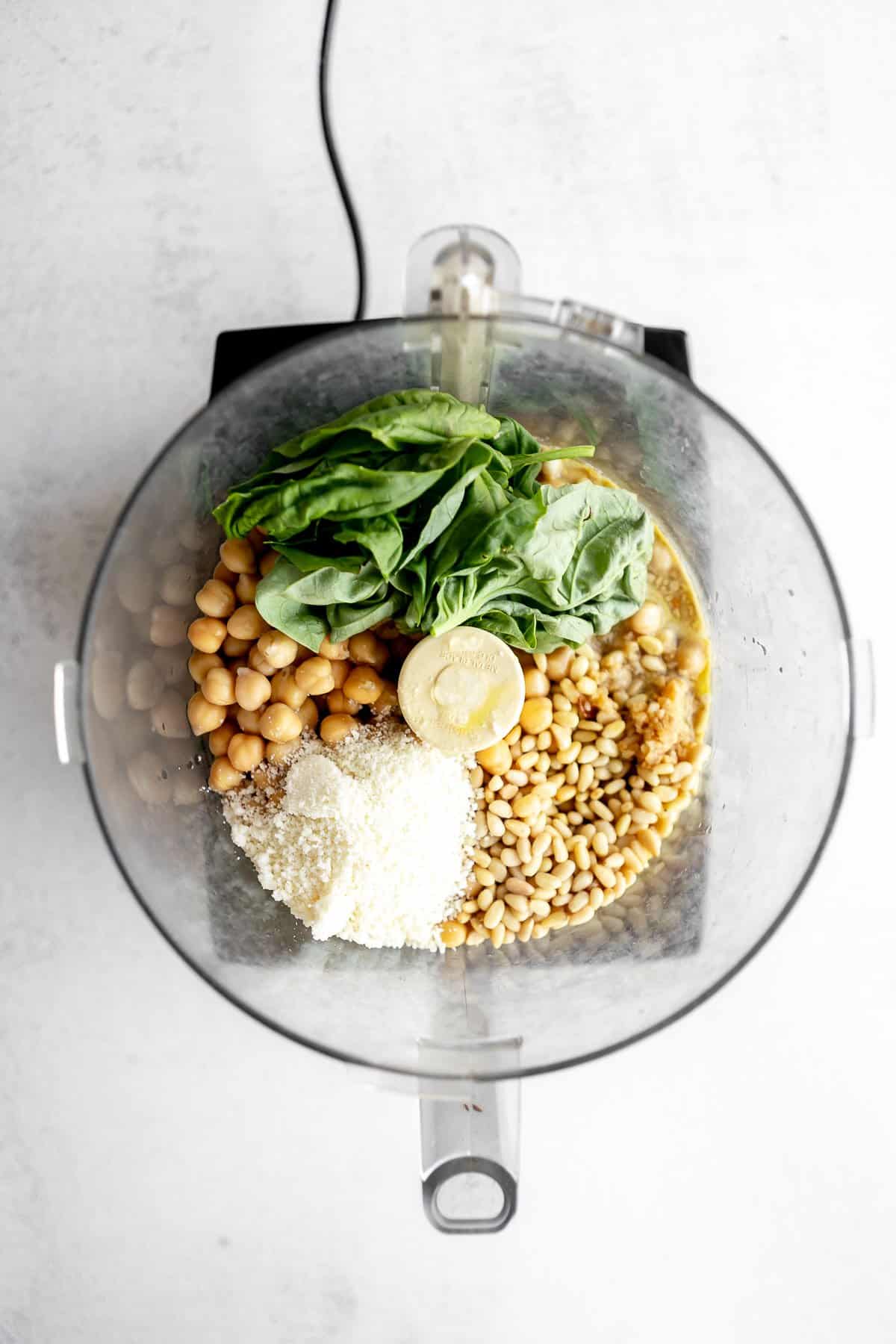 ingredients in a food processor