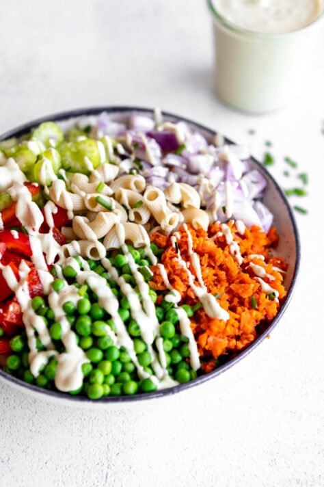 Vegan Macaroni Salad (No Mayo!) - Eat With Clarity