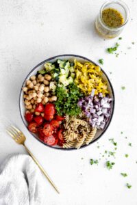 Mediterranean Chickpea Pasta Salad - Eat With Clarity
