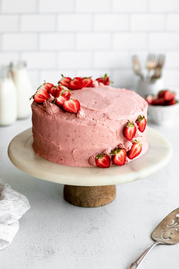 Gluten Free Strawberry Cake - Eat With Clarity