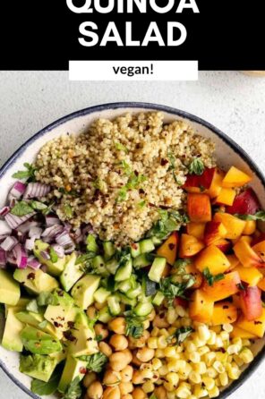 Vegan Peach & Quinoa Summer Salad - Eat With Clarity