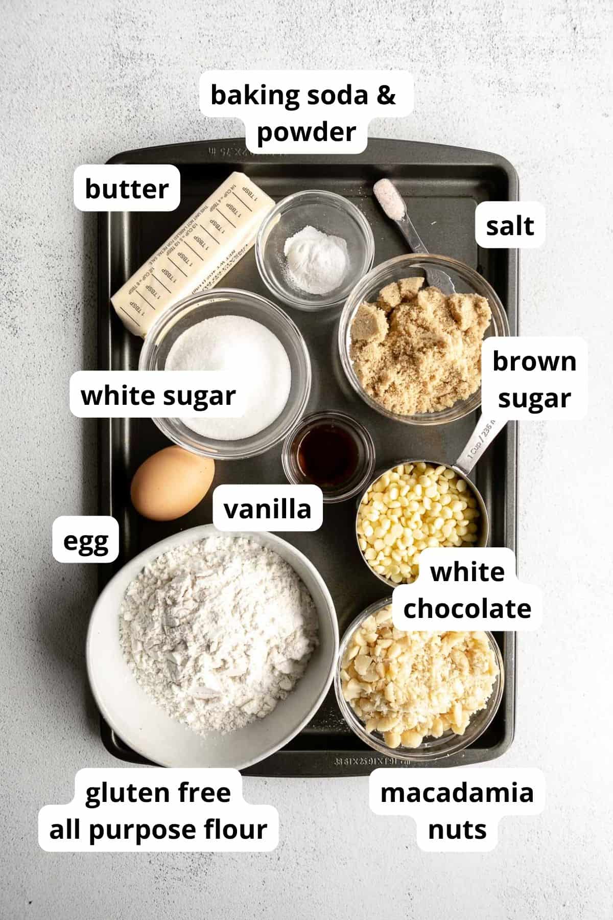 ingredients on a baking sheet