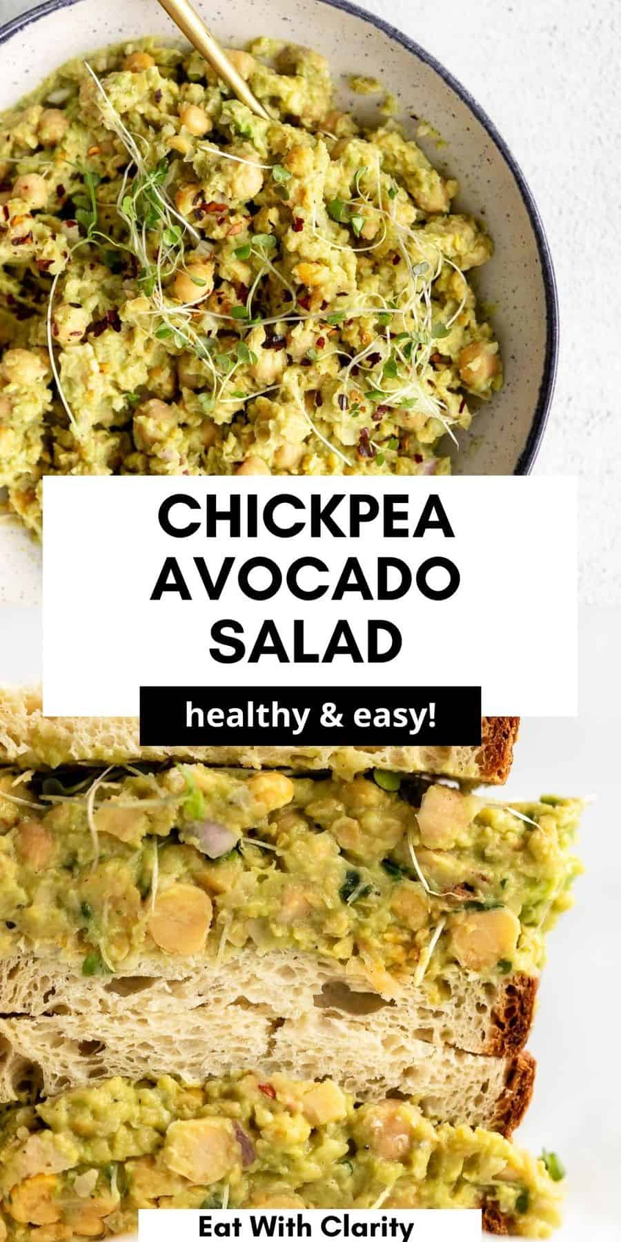 Smashed Chickpea Avocado Salad - Eat With Clarity