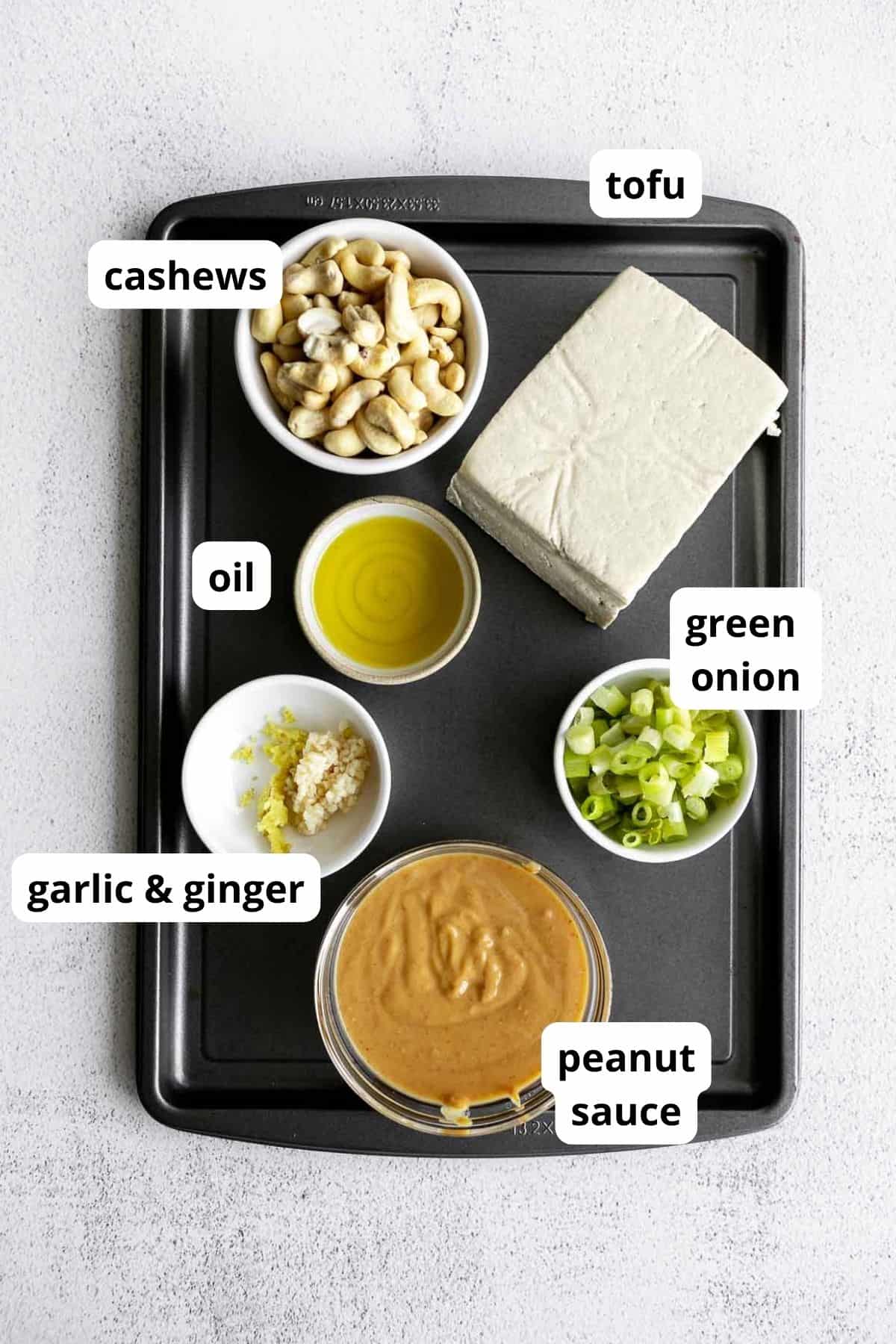 ingredients for the vegan lettuce wraps in bowls