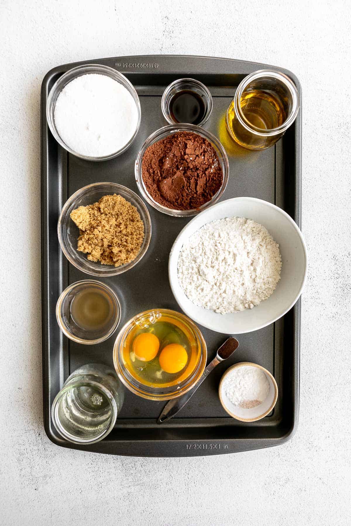 ingredients for the chocolate cupcakes