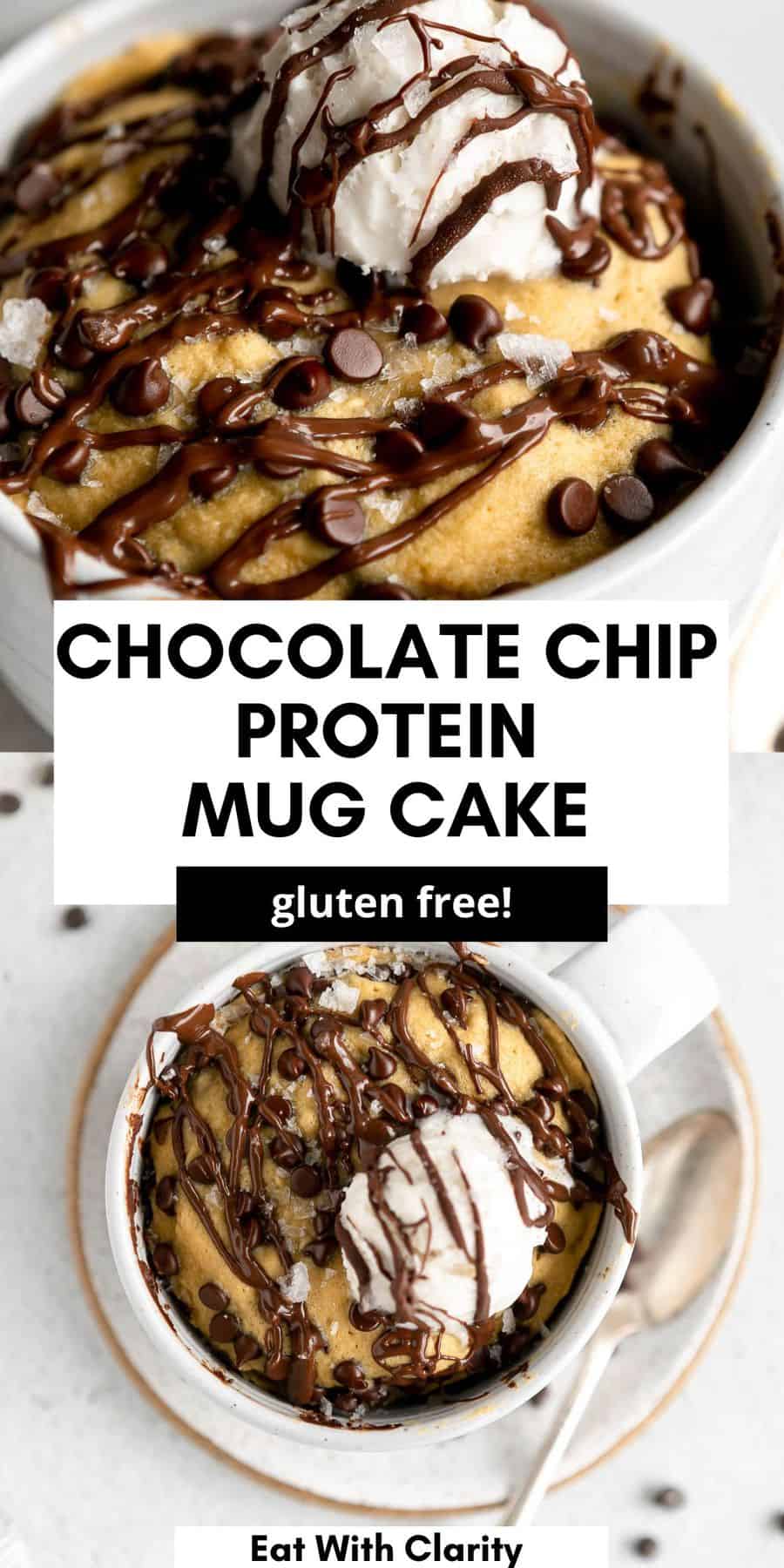 Chocolate Chip Protein Mug Cake - Eat With Clarity