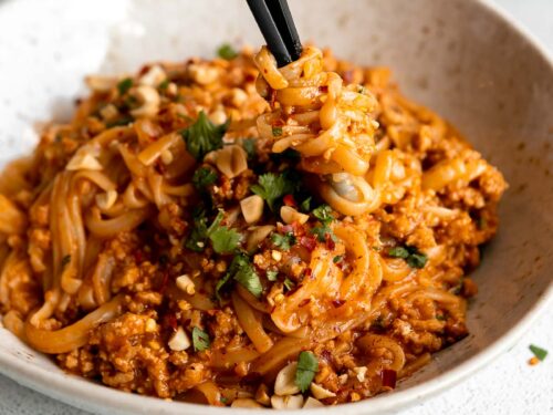 Spicy Peanut Butter Noodles - Eat With Clarity