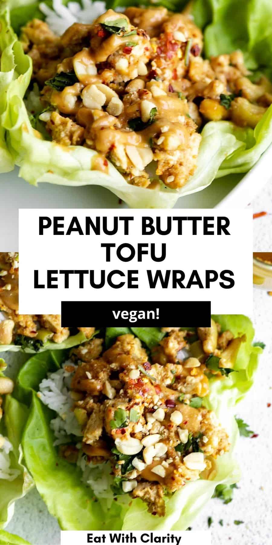 Vegan Peanut Tofu Lettuce Wraps - Eat With Clarity