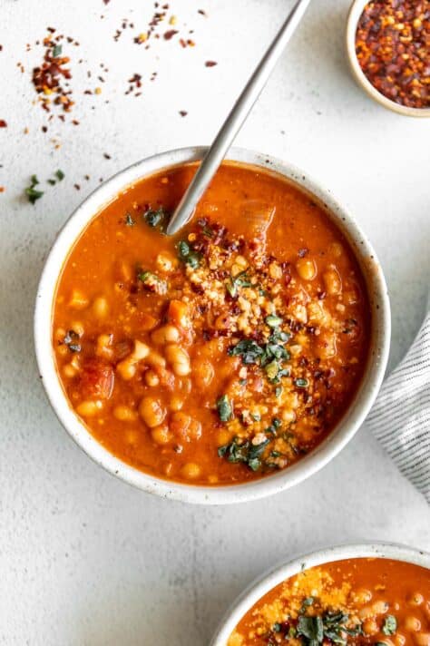 White Bean Tomato Soup - Eat With Clarity
