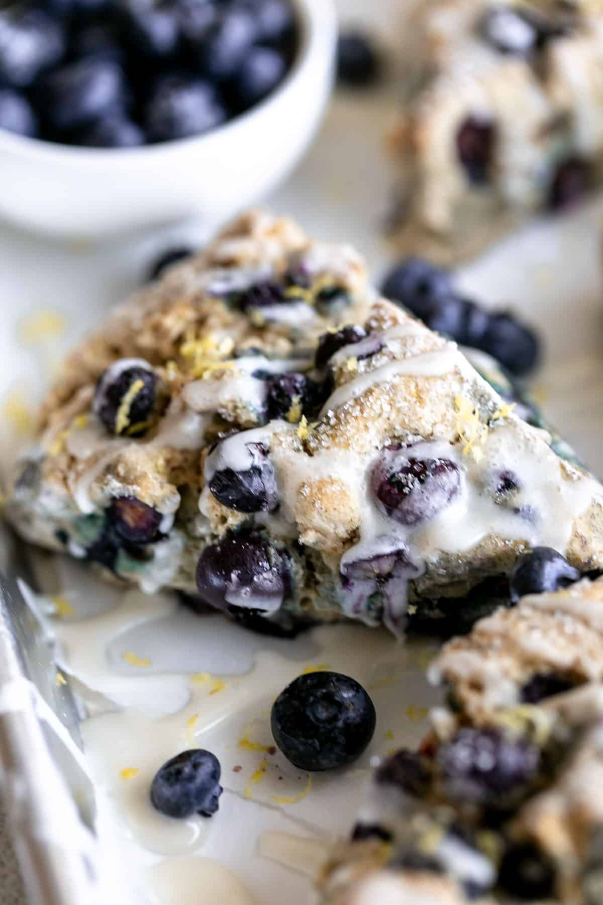 gluten free blueberry scones recipe with lemon 