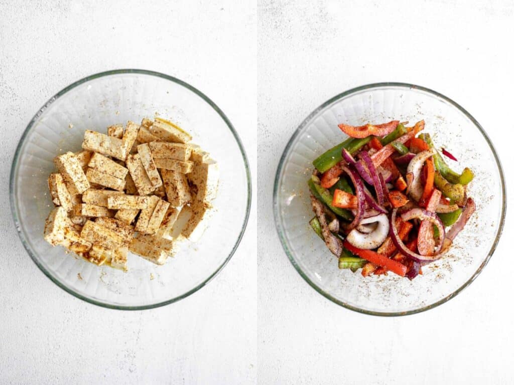 two images showing how to prep the ingredients
