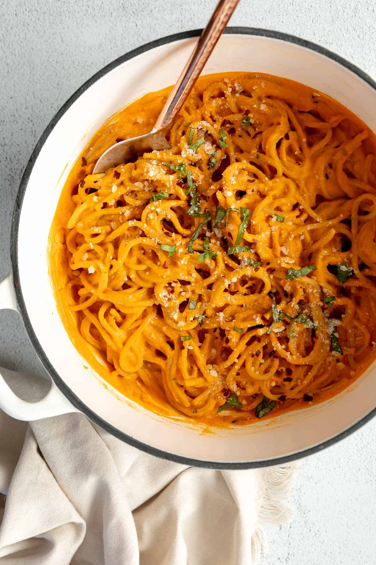 Roasted Carrot Pasta -vegan camping meals