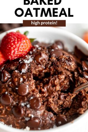 Chocolate Baked Protein Oats - Eat With Clarity