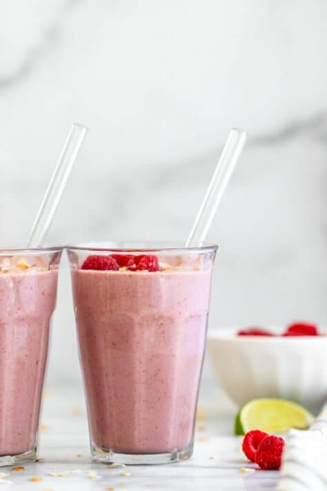 Mango Raspberry Smoothie - Eat With Clarity