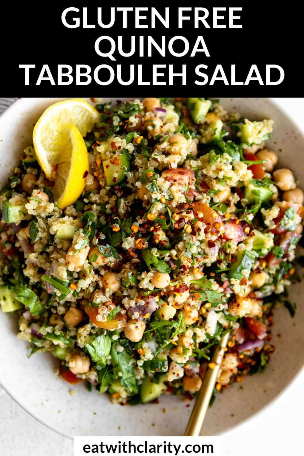 Gluten Free Quinoa Tabbouleh Salad - Eat With Clarity