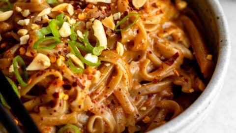 Spicy Peanut Butter Noodles - Eat With Clarity