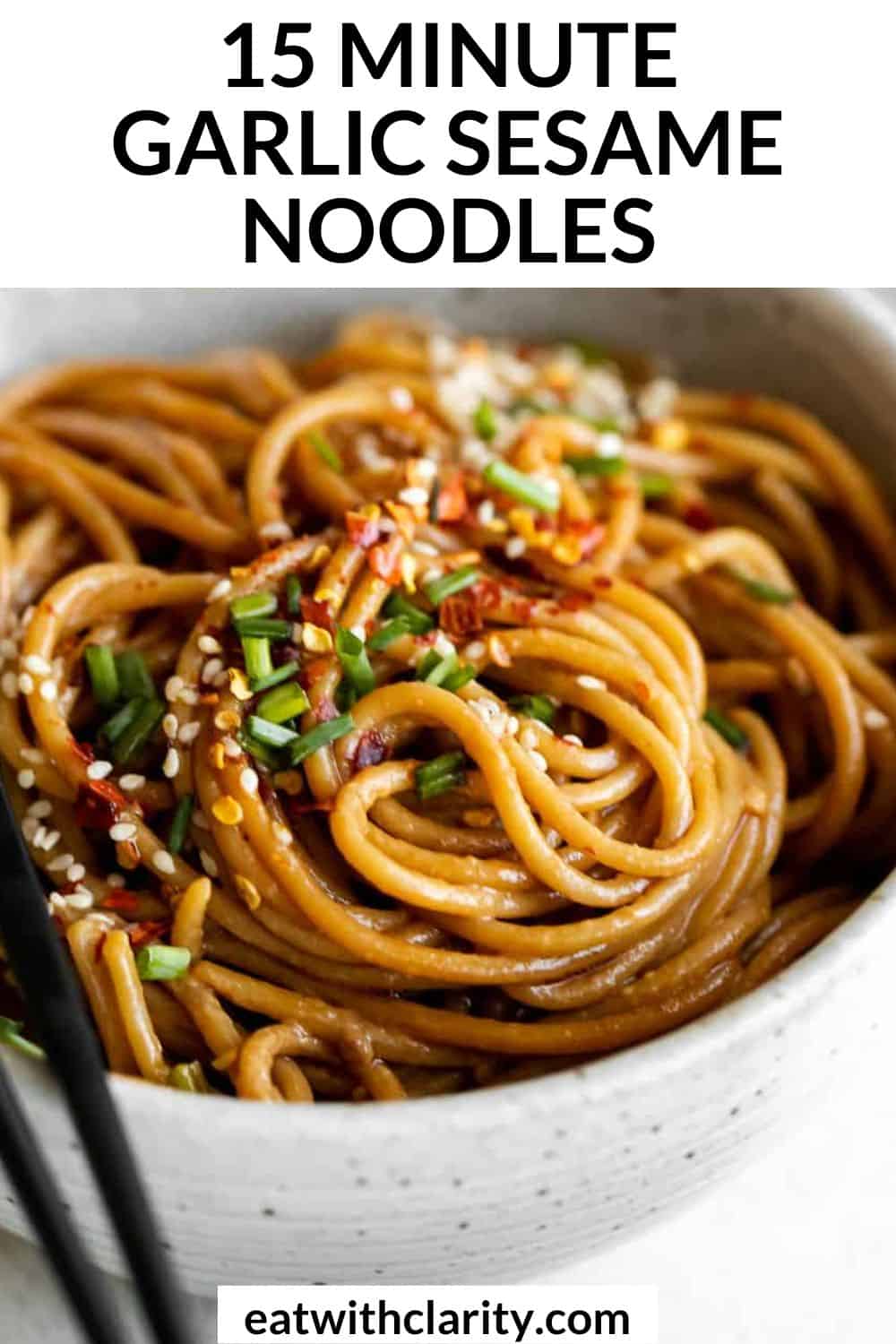 Garlic Sesame Noodles - Eat With Clarity