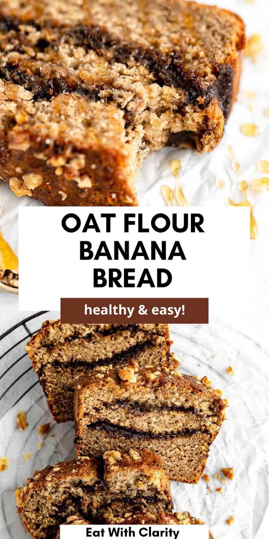 Cinnamon Swirl Oat Flour Banana Bread Eat With Clarity