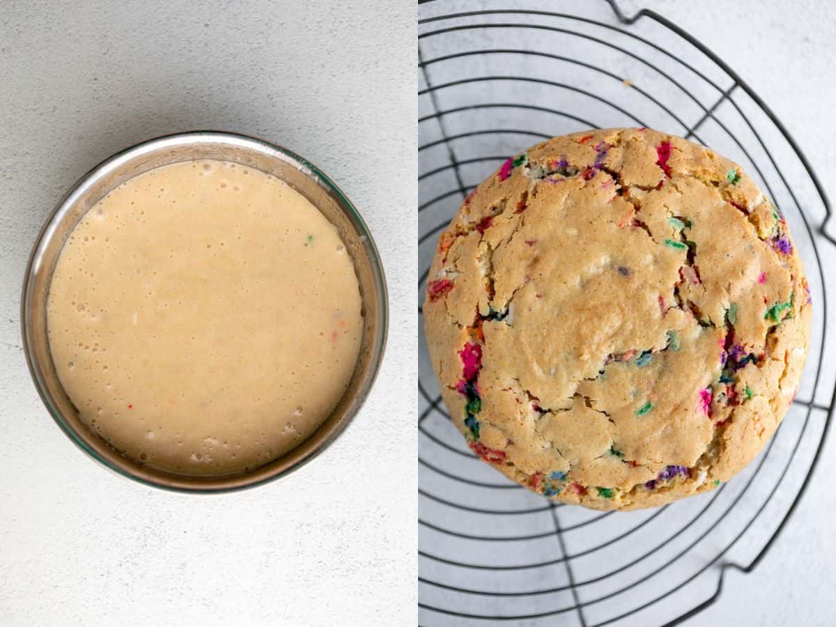 two photos showing how to make the recipe