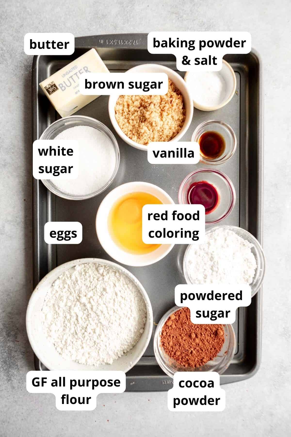ingredients in a bowl with label