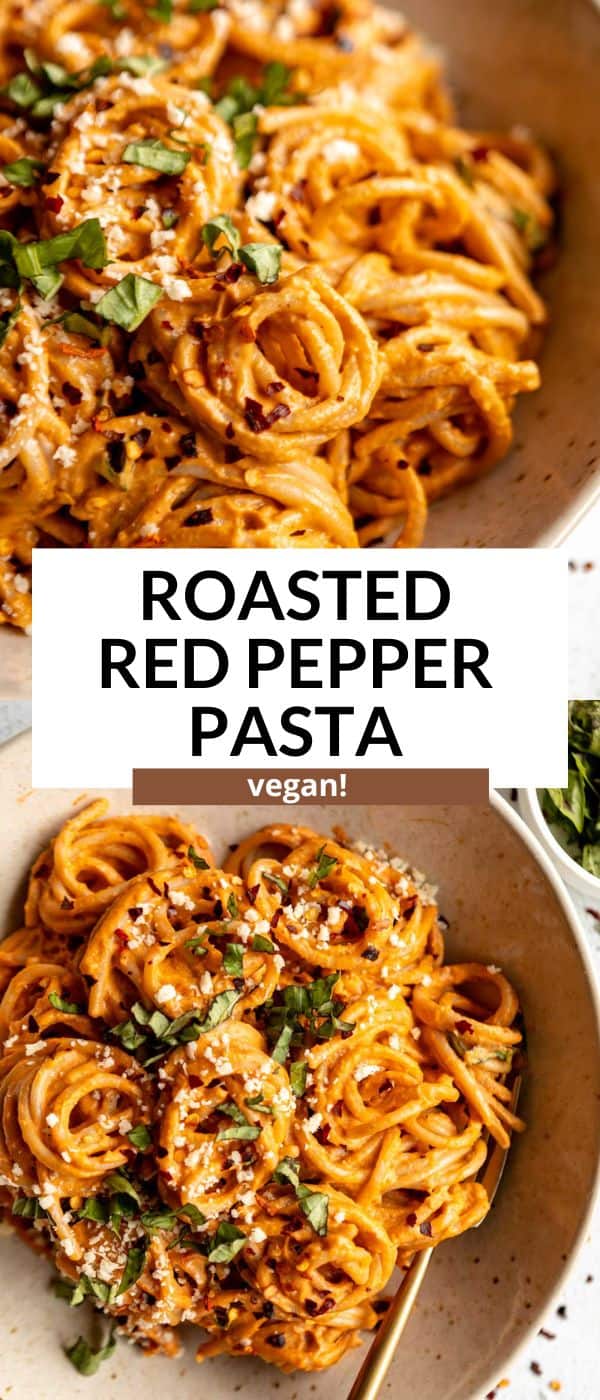 Roasted Red Pepper Pasta - Eat With Clarity