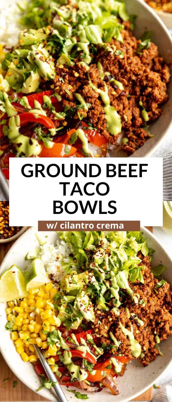 Ground Beef Taco Bowls - Eat With Clarity