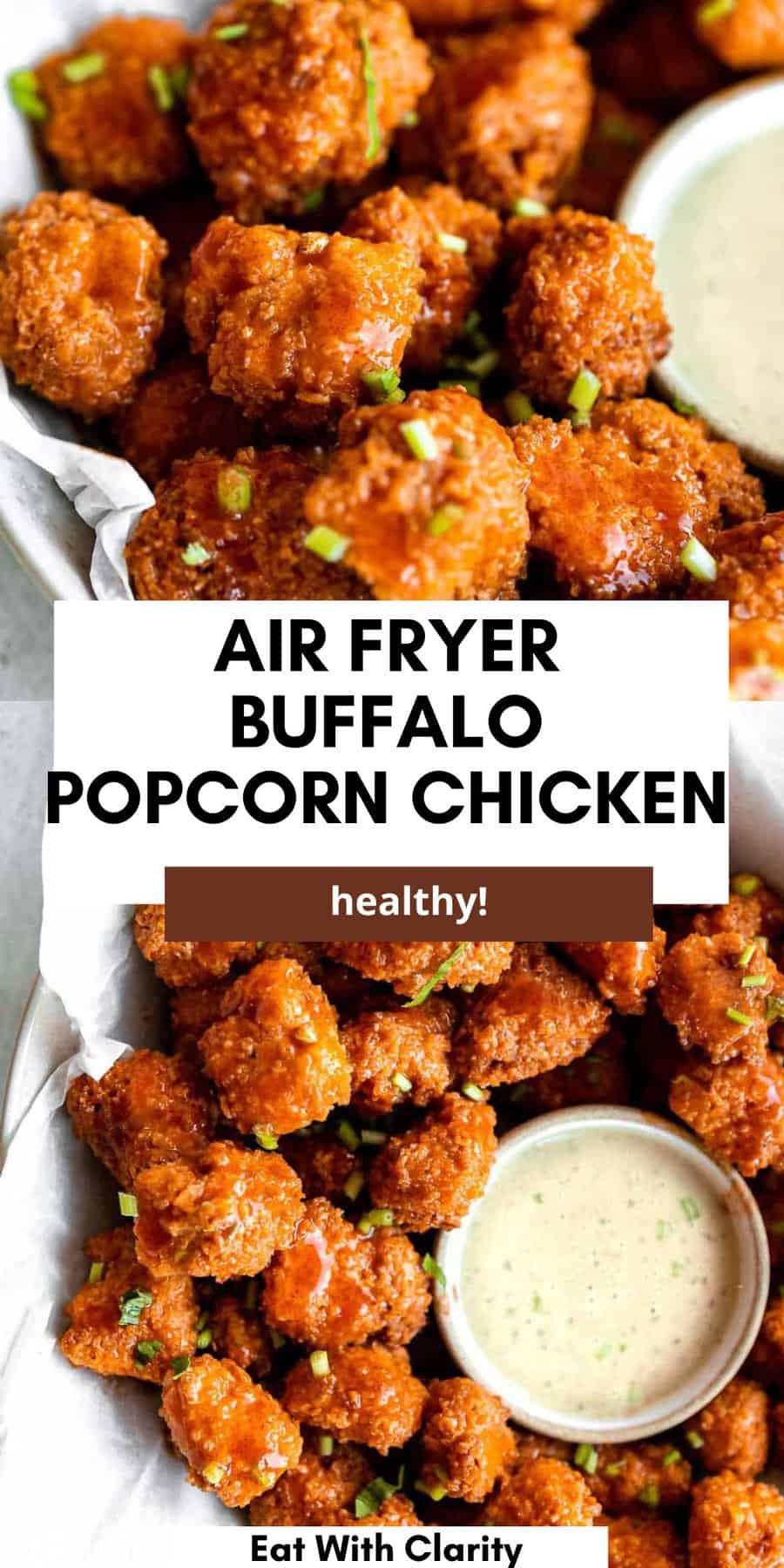 Air Fryer Buffalo Popcorn Chicken - Eat With Clarity
