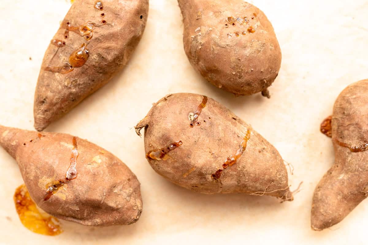 sweet potatoes after baking