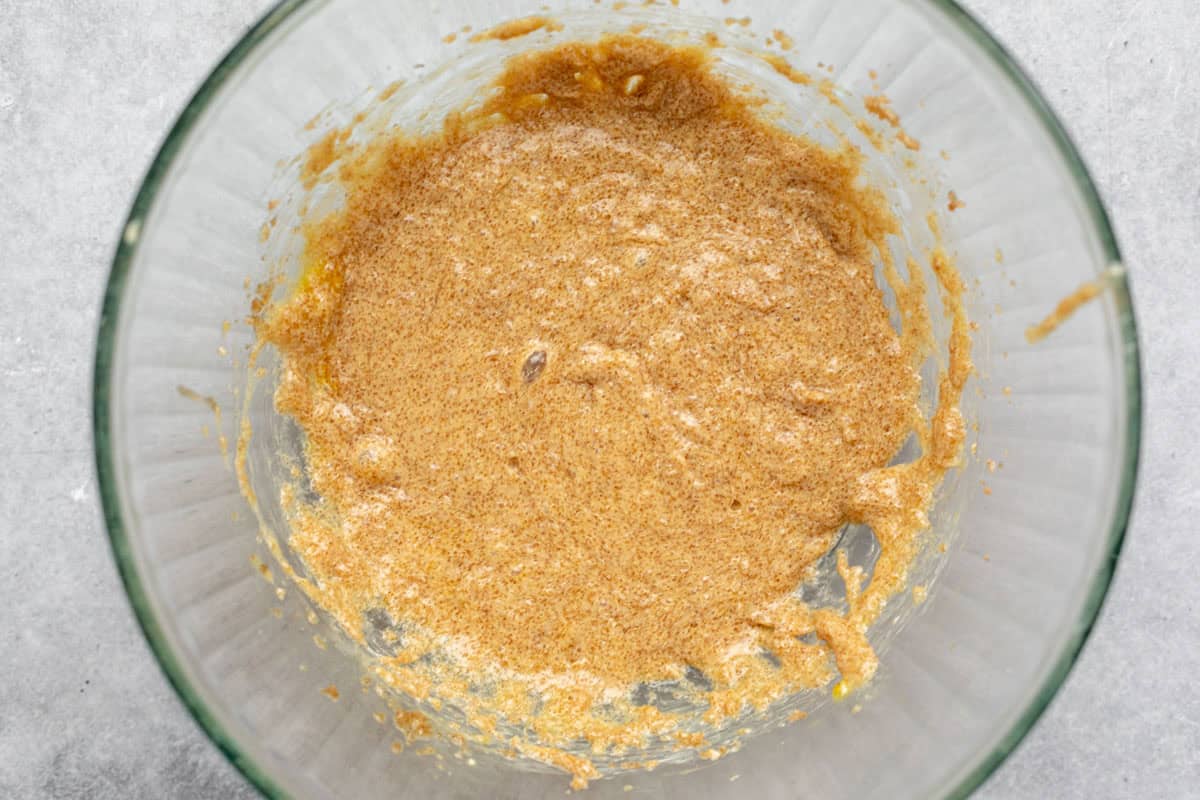 butter and sugar after mixing