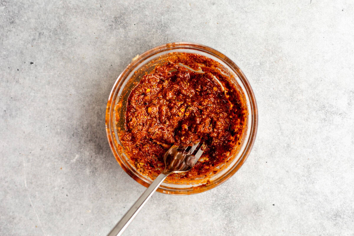 butter and spices mixed together in a small bowl