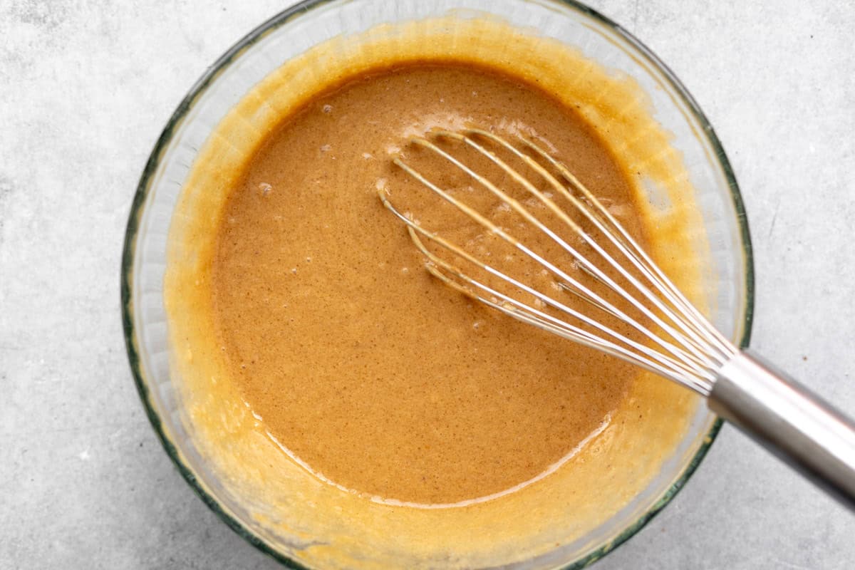 wet ingredients in a bowl