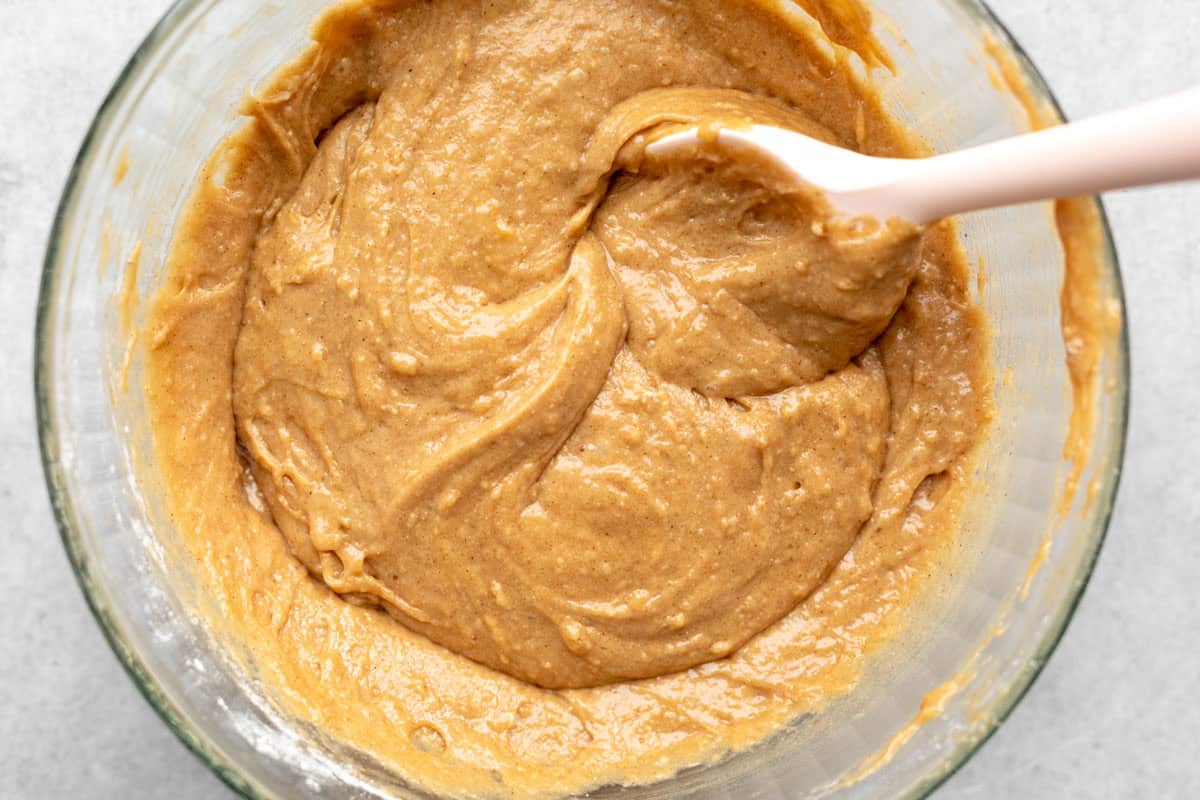 batter in a mixing bowl