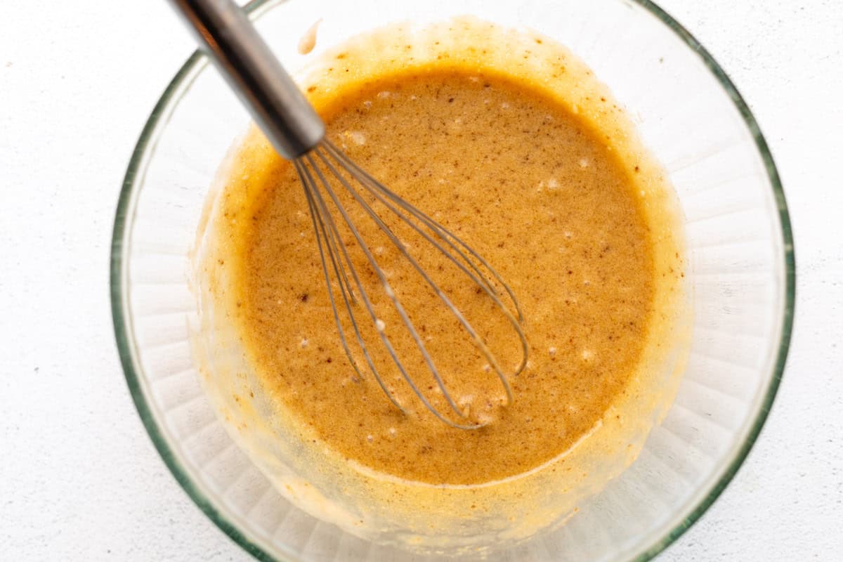 wet ingredients in a bowl