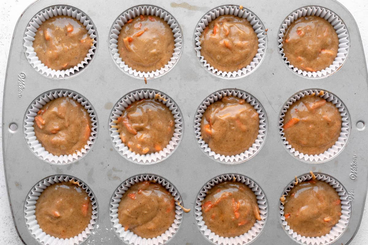 batter in the pan before baking