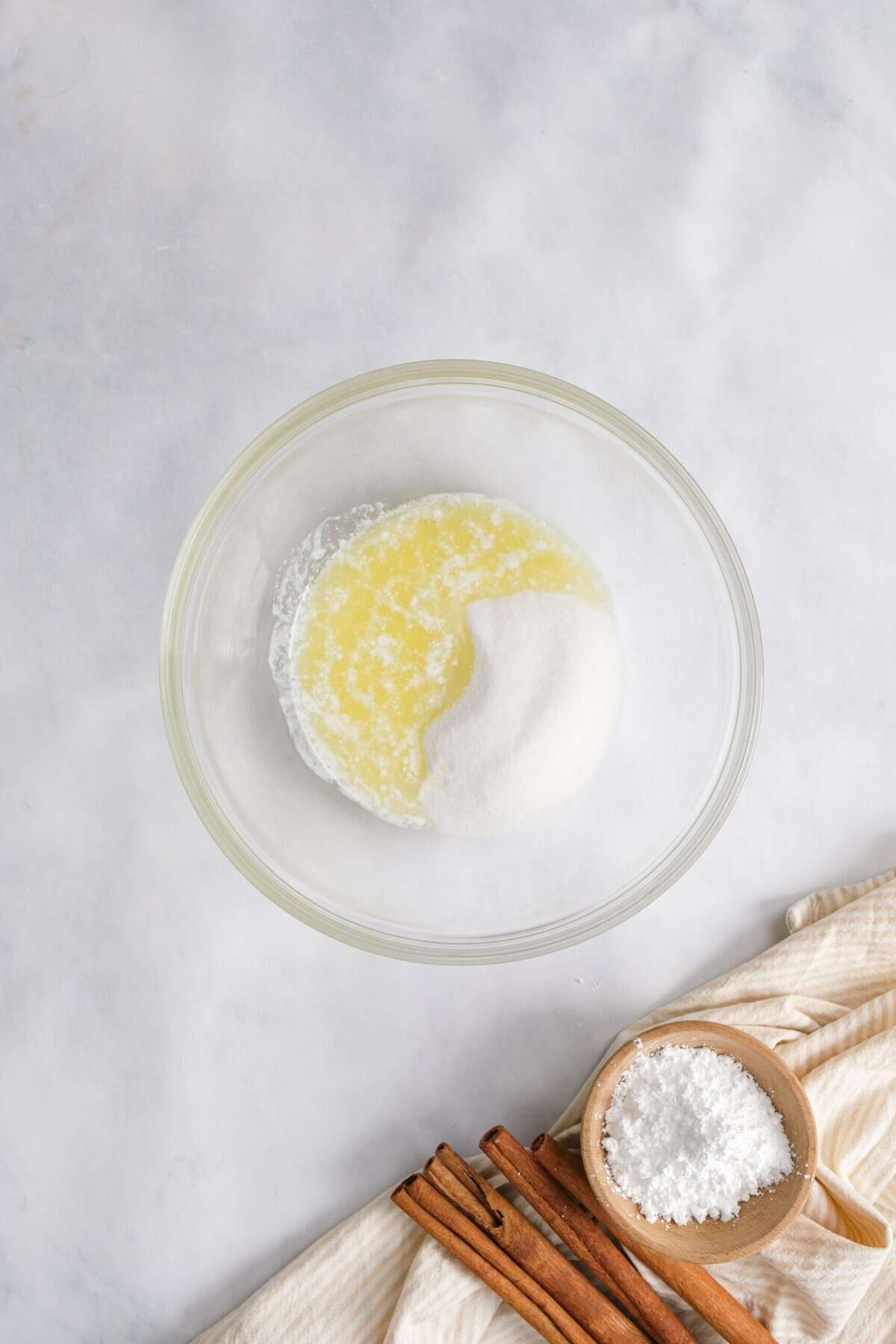 butter and sugar mixed together