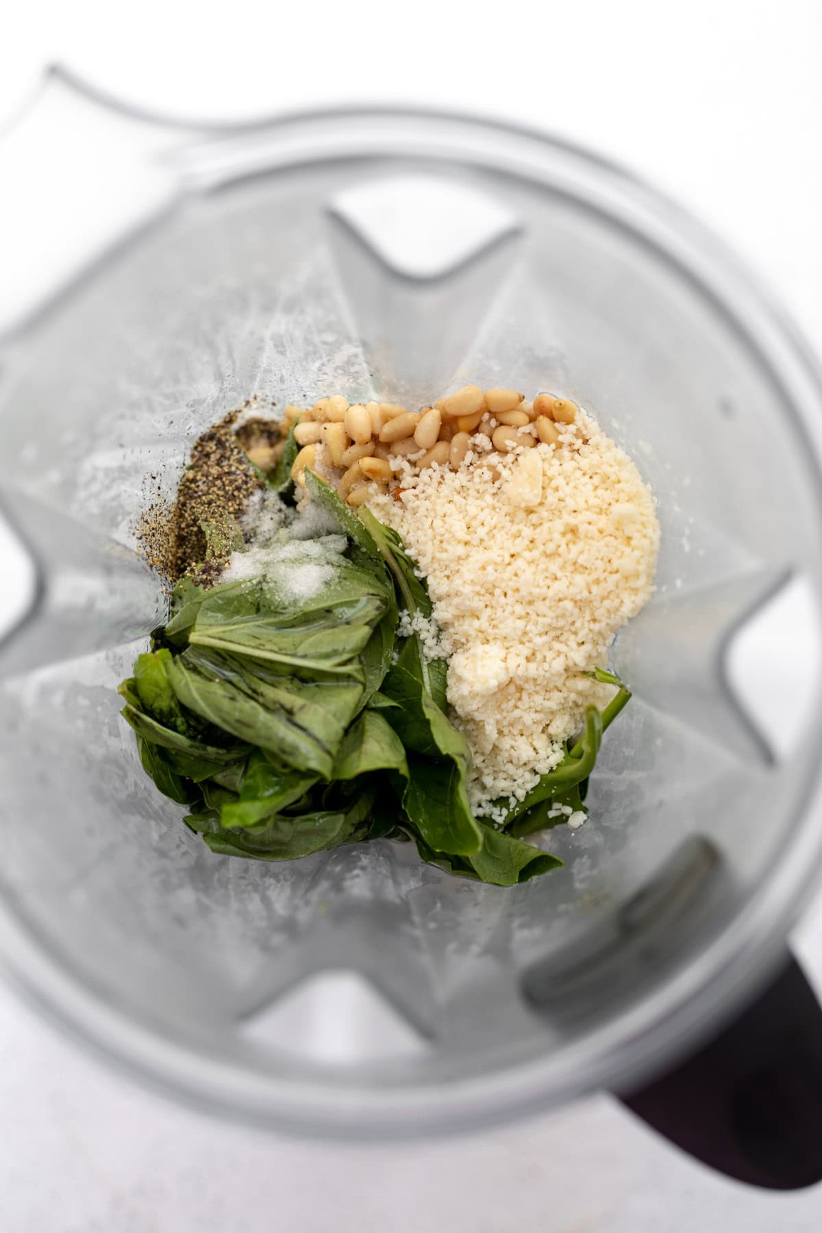 ingredients for the sauce in a blender