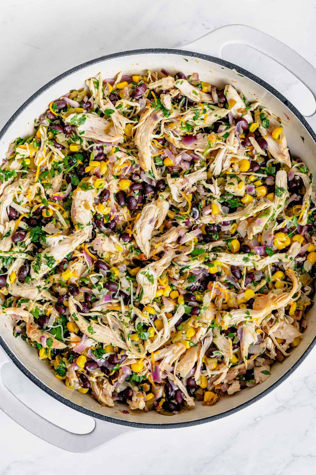 filling in a pan on the stove