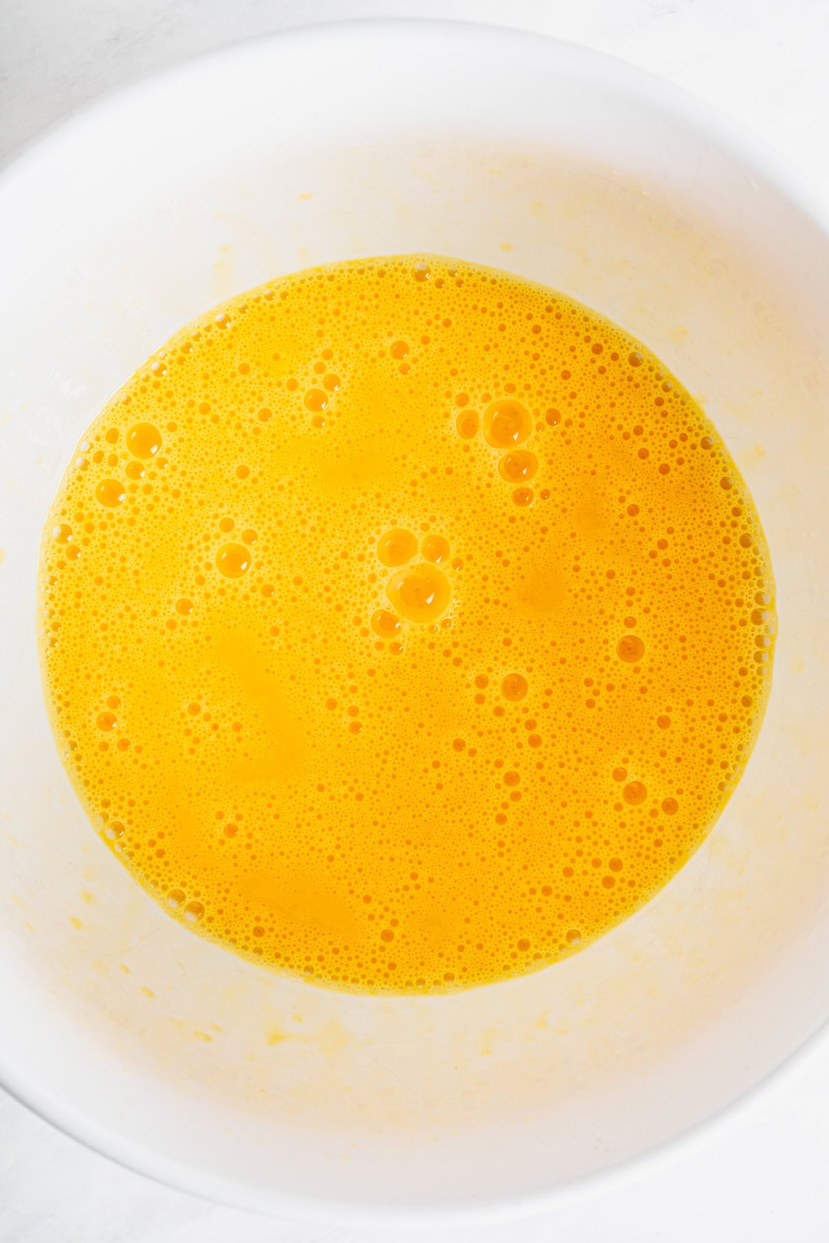eggs whisked in a bowl