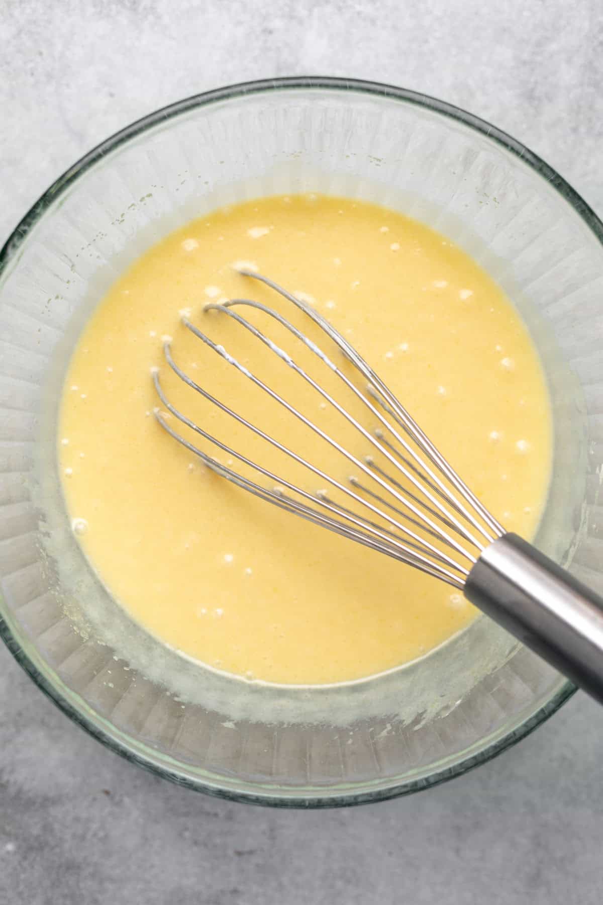 wet ingredients in a bowl