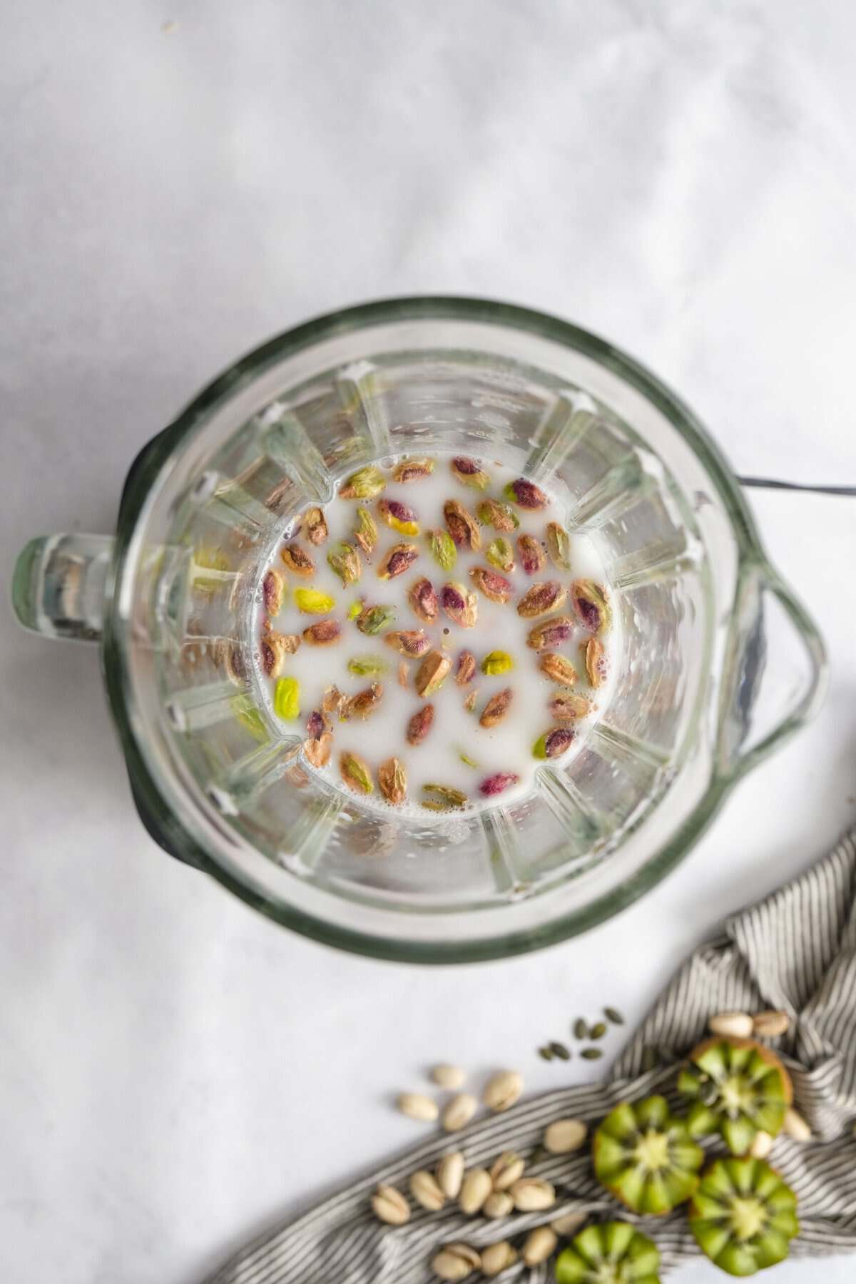 pistachios in a blender