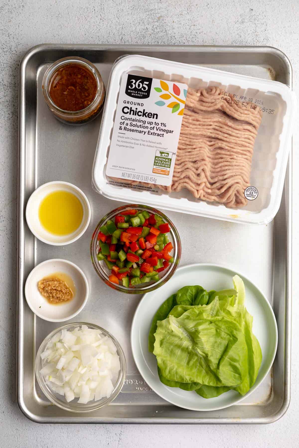 ingredients in bowls