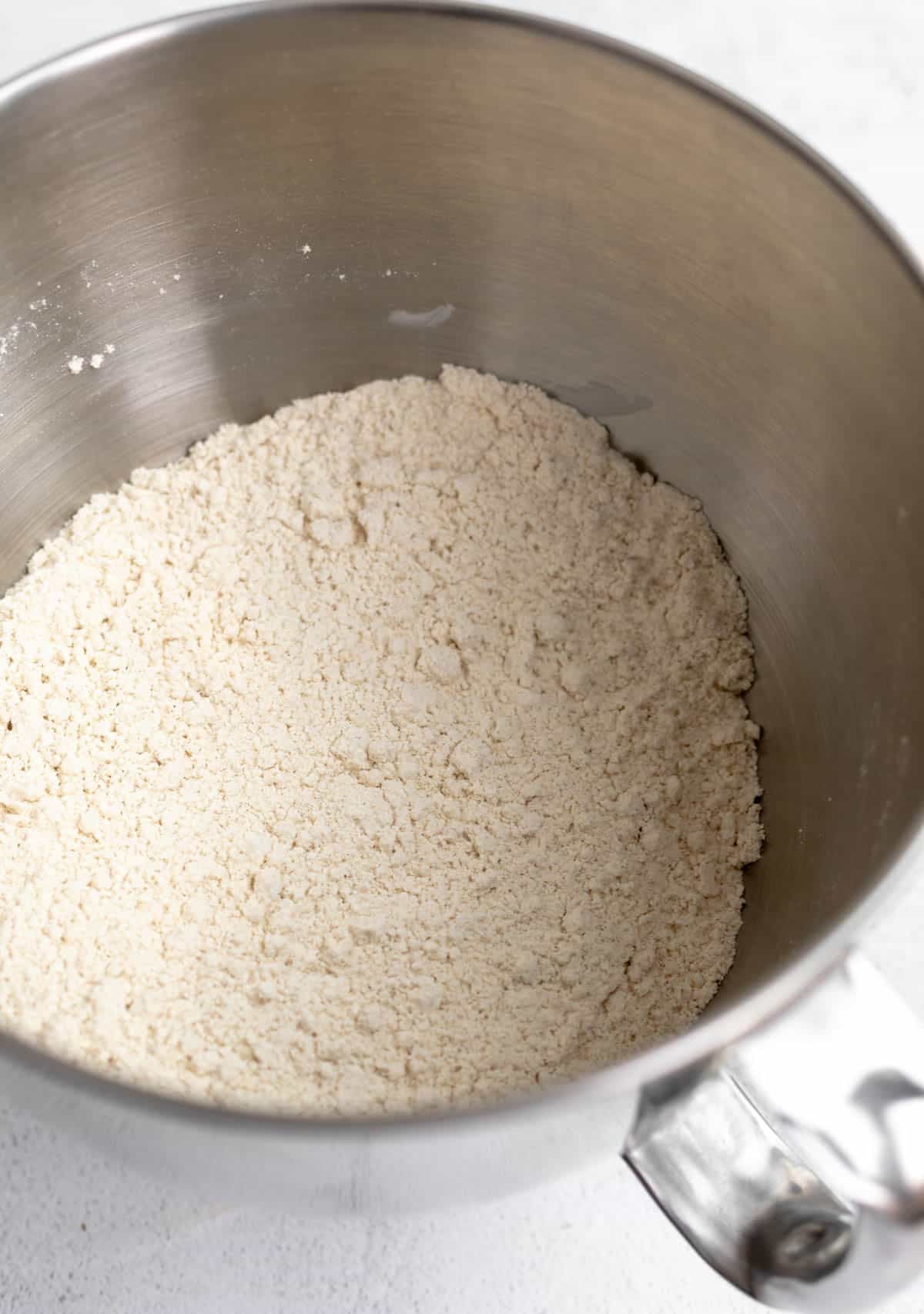 dry ingredients in the mixing bowl