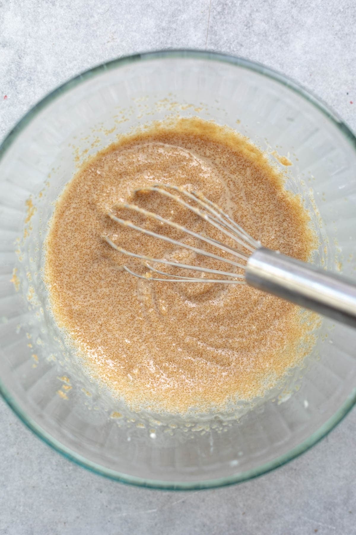 wet ingredients whisked together